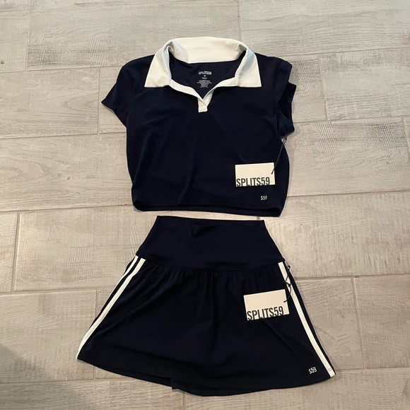 SPLITS59 Airweight HW Skirt and Crop Polo - Picture 2 of 3